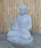  Product image 3 of the product “Seated Buddha made of Riverstone in Abhaya Position - gesture of fearlessness, H. 83cm. ”